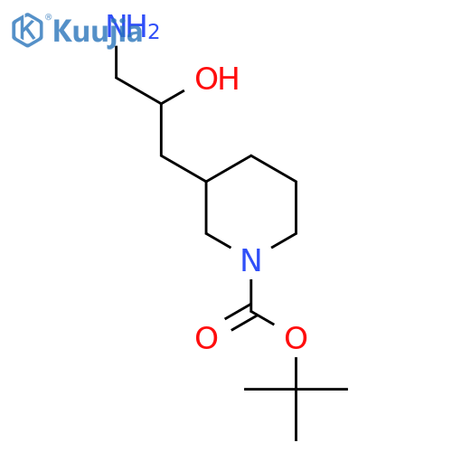 Tert-butyl 3-(3-amino-2-hydroxypropyl)piperidine-1-carboxylate structure