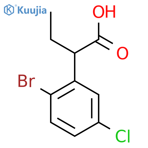 2-(2-Bromo-5-chlorophenyl)butanoic acid structure