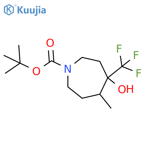 tert-Butyl 4-hydroxy-5-methyl-4-(trifluoromethyl)azepane-1-carboxylate structure