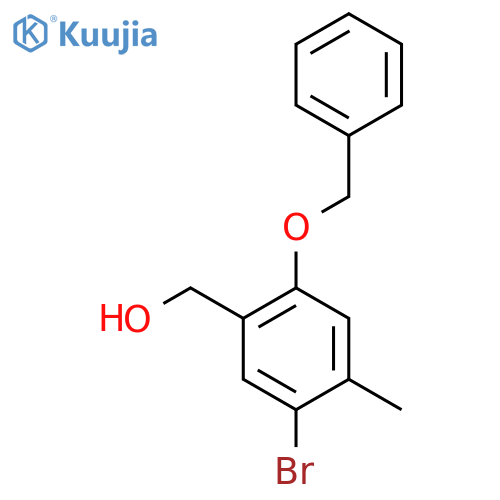 [2-(Benzyloxy)-5-bromo-4-methylphenyl]methanol structure