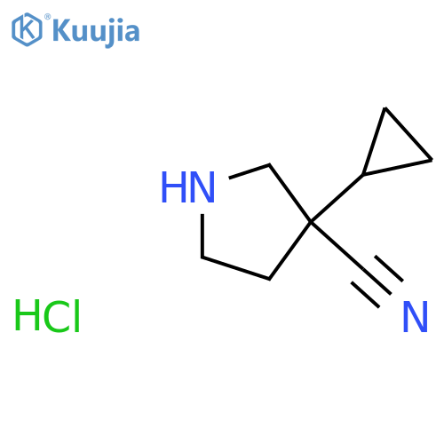 3-Cyclopropylpyrrolidine-3-carbonitrile hydrochloride structure