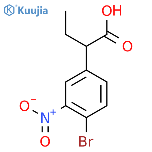 2-(4-Bromo-3-nitrophenyl)butanoic acid structure