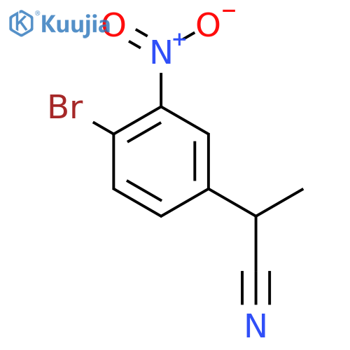 2-(4-Bromo-3-nitrophenyl)propanenitrile structure