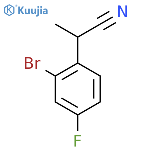 2-(2-Bromo-4-fluorophenyl)propanenitrile structure