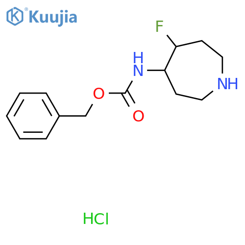 Benzyl (5-fluoroazepan-4-yl)carbamate hydrochloride structure