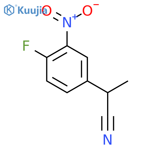 2-(4-Fluoro-3-nitrophenyl)propanenitrile structure