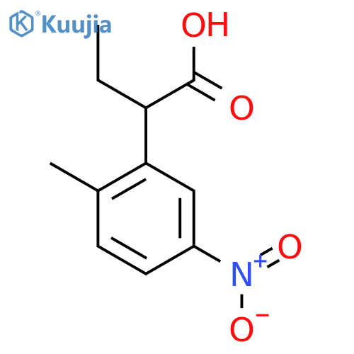 2-(2-Methyl-5-nitrophenyl)butanoic acid structure