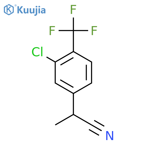 2-[3-Chloro-4-(trifluoromethyl)phenyl]propanenitrile structure