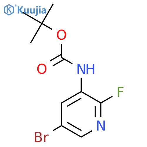tert-Butyl (5-bromo-2-fluoropyridin-3-yl)carbamate structure