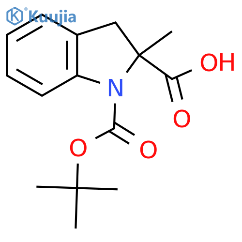 1-(Tert-butyl)2-methyl 1,2-indolinedicarboxylate structure