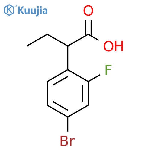Benzeneacetic acid, 4-bromo-α-ethyl-2-fluoro- structure