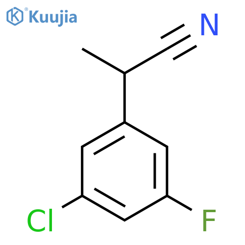 2-(3-Chloro-5-fluorophenyl)propanenitrile structure