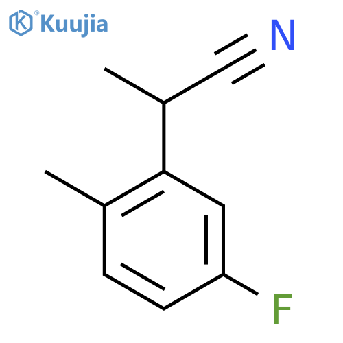 2-(5-Fluoro-2-methylphenyl)propanenitrile structure