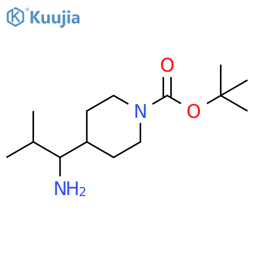 tert-butyl 4-(1-amino-2-methylpropyl)piperidine-1-carboxylate structure