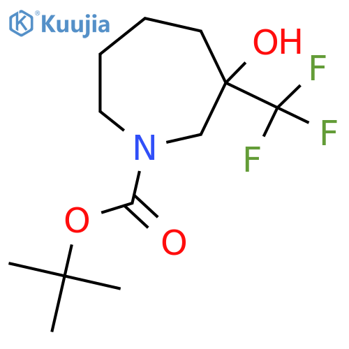 Tert-Butyl 3-hydroxy-3-(trifluoromethyl)azepane-1-carboxylate structure