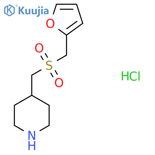 4-[(Furan-2-ylmethyl)sulfonylmethyl]piperidine hydrochloride structure