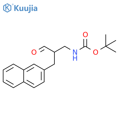 Carbamic acid, N-[2-formyl-3-(2-naphthalenyl)propyl]-, 1,1-dimethylethyl ester structure