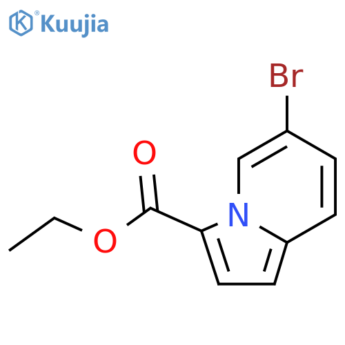 6-Bromo-indolizine-3-carboxylic acid ethyl ester structure
