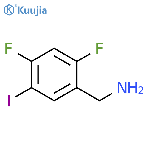 (2,4-difluoro-5-iodophenyl)methanamine structure
