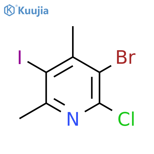 3-Bromo-2-chloro-5-iodo-4,6-dimethylpyridine structure