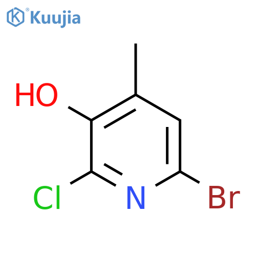 6-Bromo-2-chloro-3-hydroxy-4-methylpyridine structure