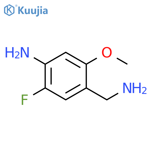 Benzenemethanamine, 4-amino-5-fluoro-2-methoxy- structure