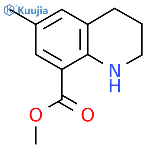 Methyl 6-methyl-1,2,3,4-tetrahydroquinoline-8-carboxylate structure