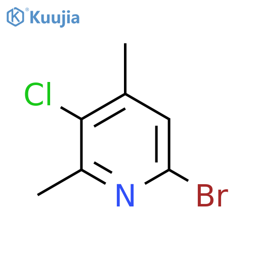 6-Bromo-3-chloro-2,4-dimethylpyridine structure