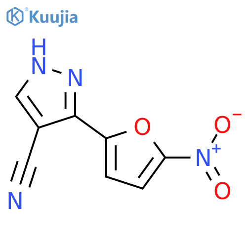 1H-Pyrazole-4-carbonitrile, 3-(5-nitro-2-furanyl)- structure