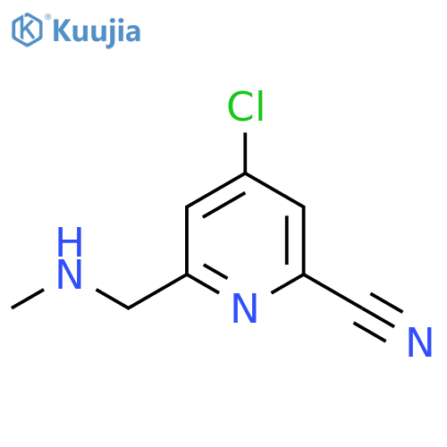 4-Chloro-6-((methylamino)methyl)picolinonitrile structure