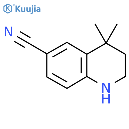4,4-Dimethyl-1,2,3,4-tetrahydro-quinoline-6-carbonitrile structure