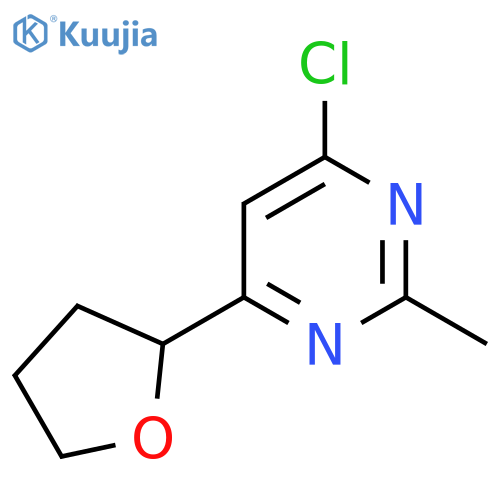 4-Chloro-2-methyl-6-(tetrahydrofuran-2-yl)pyrimidine structure