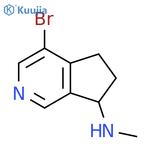 4-Bromo-N-methyl-6,7-dihydro-5H-cyclopenta[C]pyridin-7-amine structure