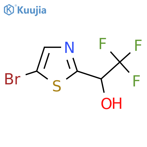 1-(5-Bromo-1,3-thiazol-2-yl)-2,2,2-trifluoroethan-1-ol structure