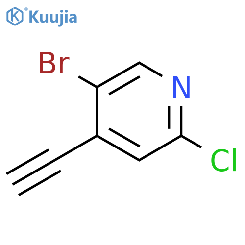 5-Bromo-2-chloro-4-ethynylpyridine structure