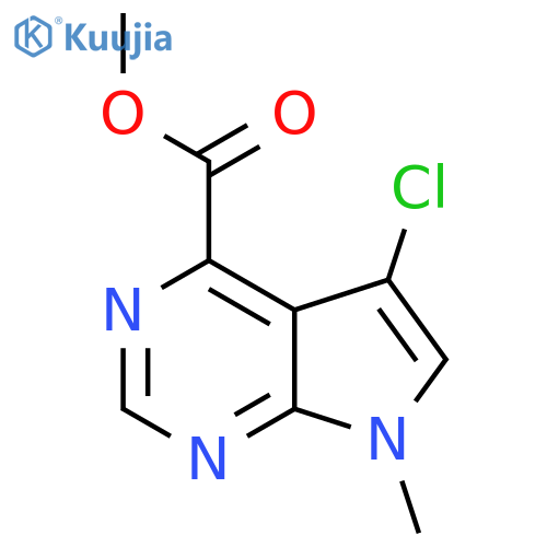 Methyl 5-chloro-7-methyl-7H-pyrrolo[2,3-D]pyrimidine-4-carboxylate structure