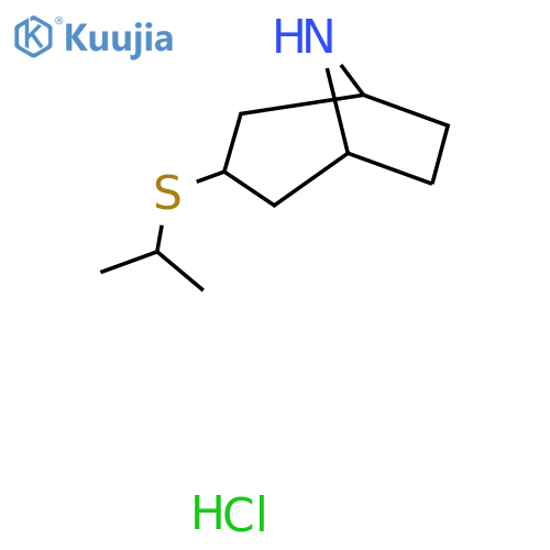 3-(Propan-2-ylsulfanyl)-8-azabicyclo[3.2.1]octane hydrochloride structure