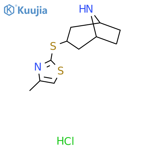 3-[(4-Methyl-1,3-thiazol-2-yl)sulfanyl]-8-azabicyclo[3.2.1]octane hydrochloride structure