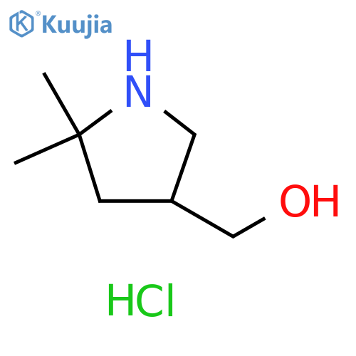 (5,5-Dimethylpyrrolidin-3-yl)methanol hydrochloride structure