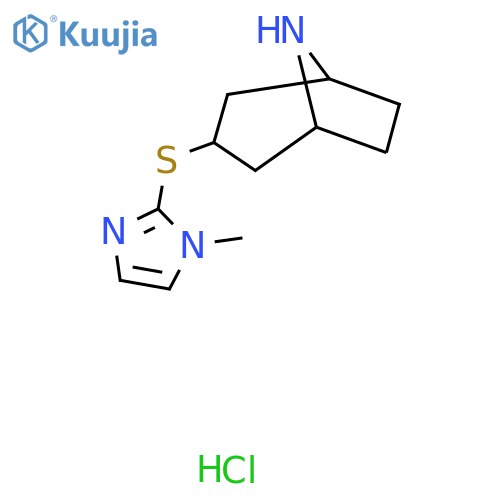 3-[(1-methyl-1H-imidazol-2-yl)sulfanyl]-8-azabicyclo[3.2.1]octane hydrochloride structure