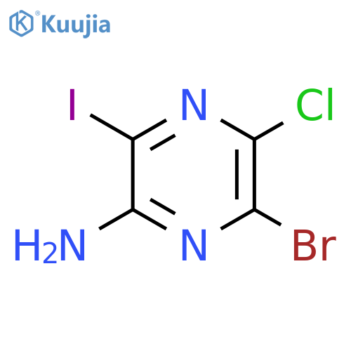 6-Bromo-5-chloro-3-iodopyrazin-2-amine structure