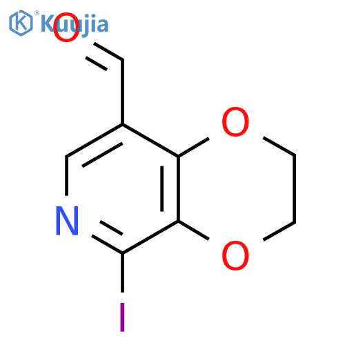 5-Iodo-2,3-dihydro-1,4dioxino-2,3-cpyridine-8-carbaldehyde structure