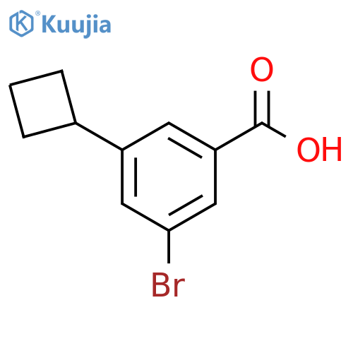 Benzoic acid, 3-bromo-5-cyclobutyl- structure