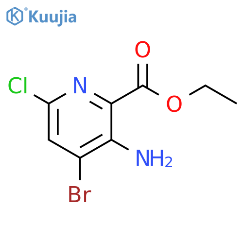 2-Pyridinecarboxylic acid, 3-amino-4-bromo-6-chloro-, ethyl ester structure