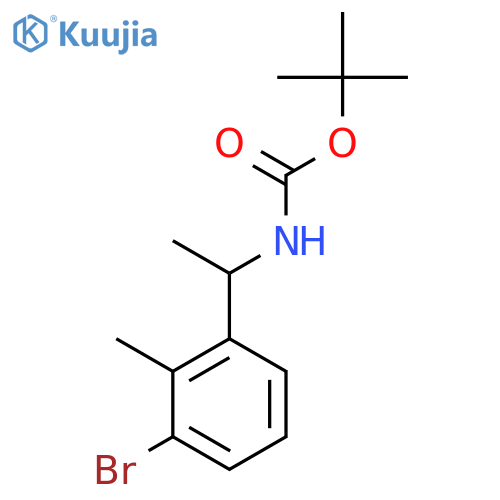 tert-butyl N-[1-(3-bromo-2-methylphenyl)ethyl]carbamate structure