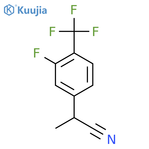 2-[3-Fluoro-4-(trifluoromethyl)phenyl]propanenitrile structure