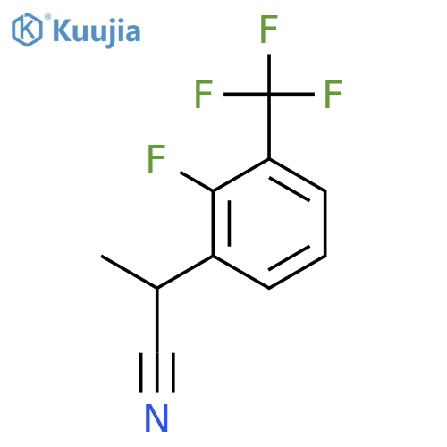 2-[2-Fluoro-3-(trifluoromethyl)phenyl]propanenitrile structure