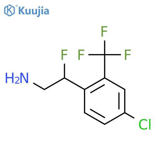 2-[4-Chloro-2-(trifluoromethyl)phenyl]-2-fluoroethan-1-amine structure