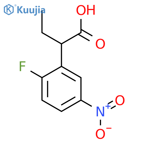 2-(2-Fluoro-5-nitrophenyl)butanoic acid structure