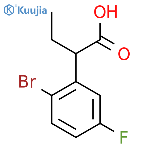 2-(2-Bromo-5-fluorophenyl)butanoic acid structure